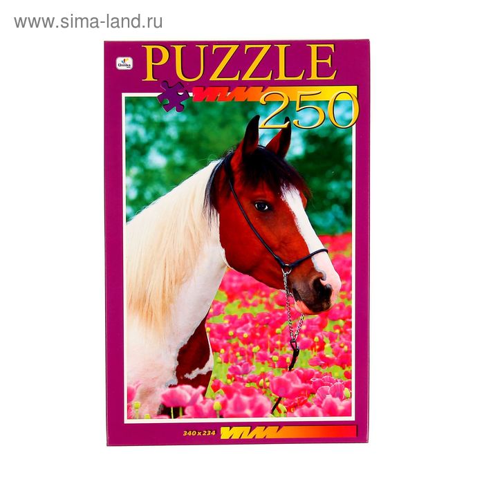 Пазлы «Лошадь в цветах», 250 элементов - Фото 1