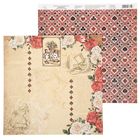 Бумага для скрапбукинга В стране чудес "Цветочная кайма" 29.5 х 29.5 см 180 г/м - Фото 1