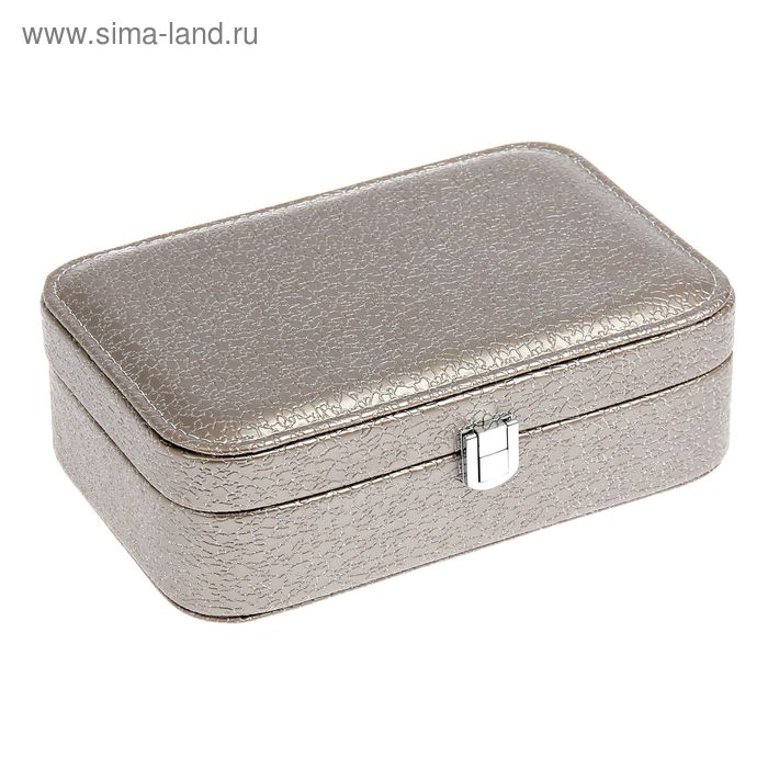 Шкатулка кожзам под часы 1 отделение и бижутерию "Белая ночь" 22х15х7 см - Фото 1