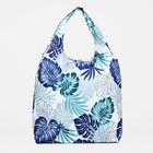 Сумка хозяйственная на кнопке, складная, цвет чёрный/белый - Фото 3