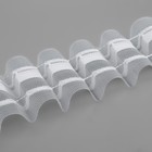 Шторная лента, органза, 4 см, 10 ± 1 м, цвет прозрачный/белый - Фото 3