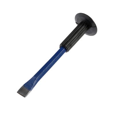 Зубило плоское ТУНДРА, арматурная сталь, резиновая рукоятка, 250×25 мм