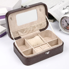 Шкатулка кожзам под часы 1 отделение и бижутерию "Сливовая с блеском" 22х15х7 см - Фото 2