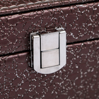 Шкатулка кожзам под часы 1 отделение и бижутерию "Сливовая с блеском" 22х15х7 см - Фото 4