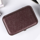 Шкатулка кожзам под часы 1 отделение и бижутерию "Сливовая с блеском" 22х15х7 см - Фото 5