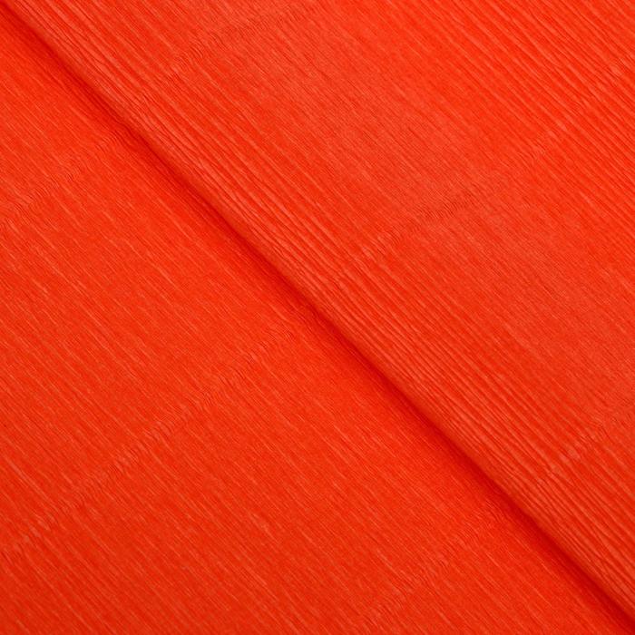 Бумага для поделок и упаковки, гофрированная, оранжевая, 0,5 х 2,5 м - Фото 1
