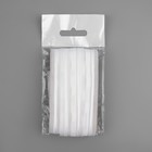 Шторная лента, органза, 3 см, 6 ± 1 м, цвет прозрачный/белый - фото 23611901