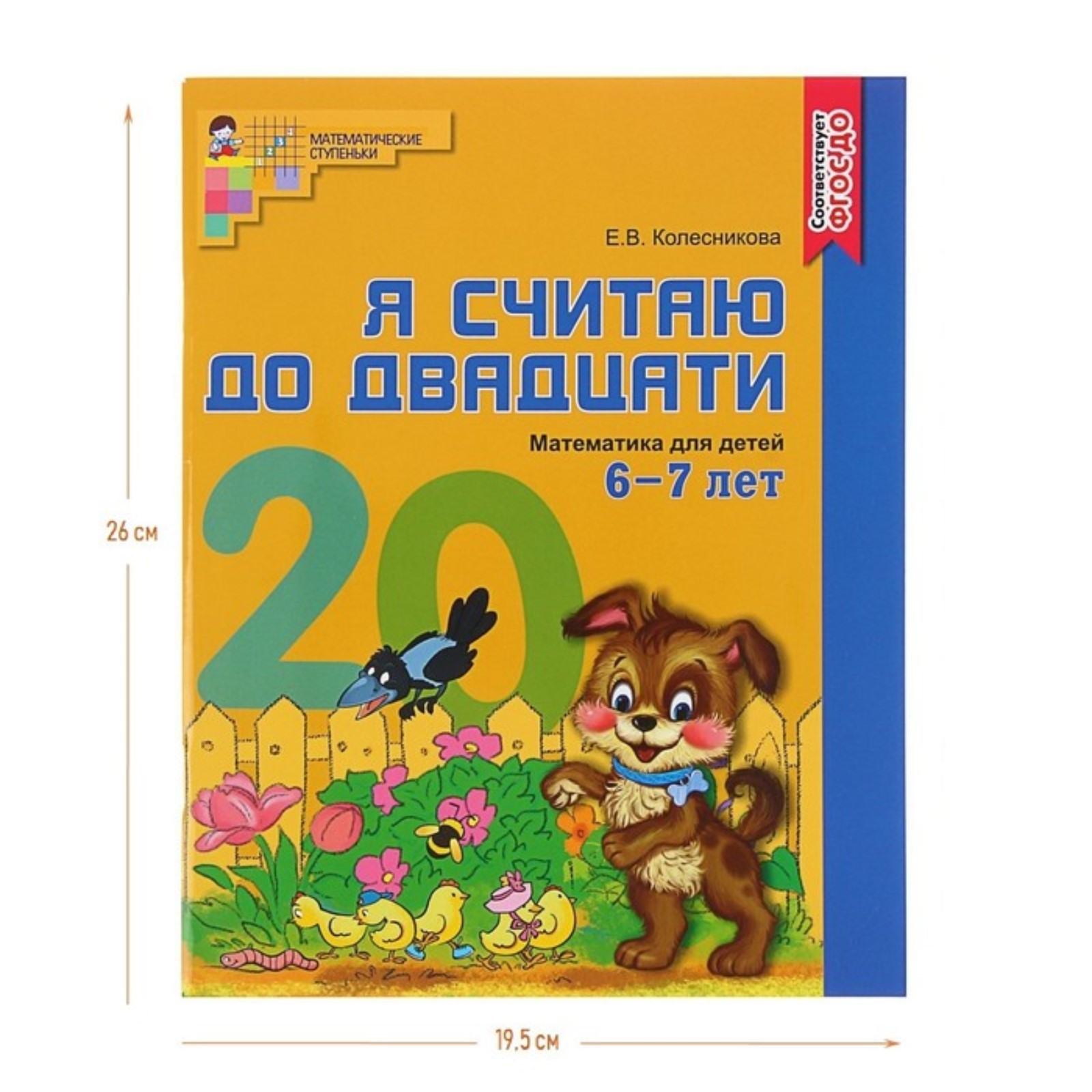 Рабочая тетрадь цветная «Я считаю до двадцати», Колесникова Е.В., для детей  6-7 лет, ФГОС ДО, цветная