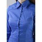 Блузка женская с длинным рукавом 905-8195, размер 42, цвет ярко-синий - Фото 2