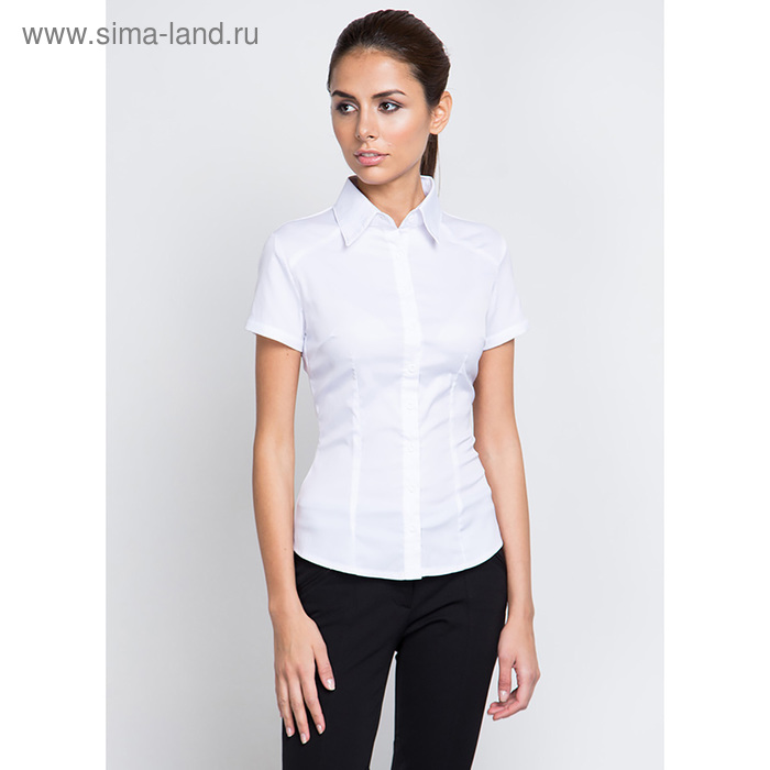 Блузка женская с длинным рукавом 905-1216L, размер 54, цвет белый - Фото 1