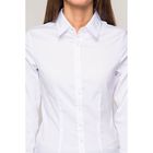 Блузка женская с длинным рукавом 905-132185, размер 46, цвет белый - Фото 2
