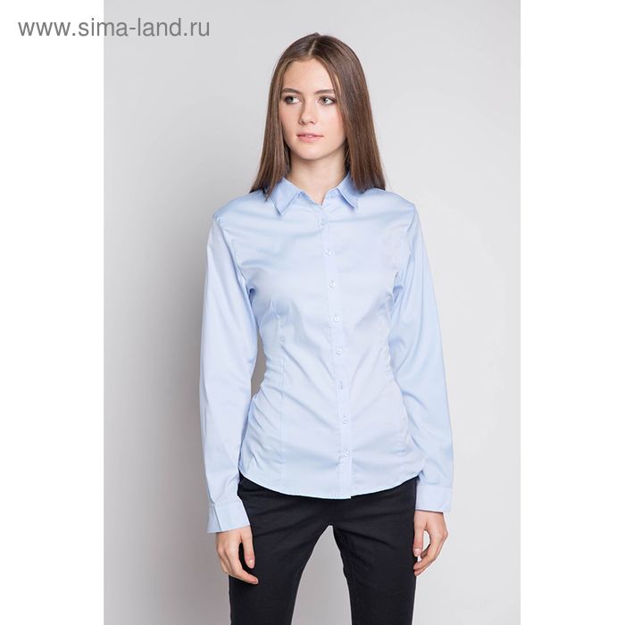 Рубашка женская, цвет голубой, размер 56 - Фото 1