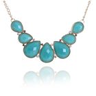 Колье «Ванилька», капельки, цвет мятный в золоте - Фото 1