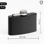Фляжка Мастер К, 90 мл, подарочная, армейская, 3 oz, нержавеющая сталь, чёрная - Фото 1