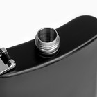 Фляжка Мастер К, 90 мл, подарочная, армейская, 3 oz, нержавеющая сталь, чёрная - Фото 4