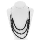 Бусы «Натурель» 3 ряда, под черный агат - Фото 1