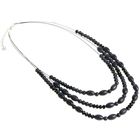 Бусы «Натурель» 3 ряда, под черный агат - Фото 2