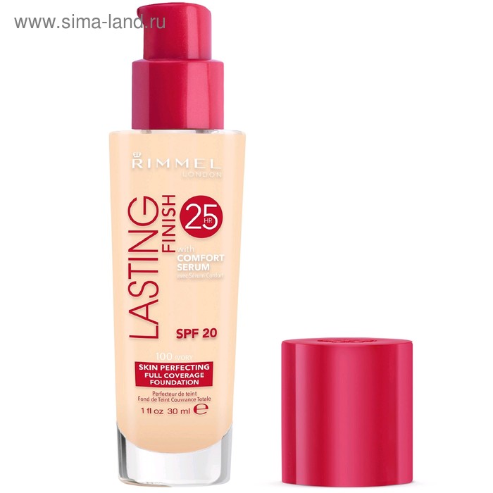 Тональный крем Rimmel Lasting Finish with Comfort Serum, тон 100 - Фото 1