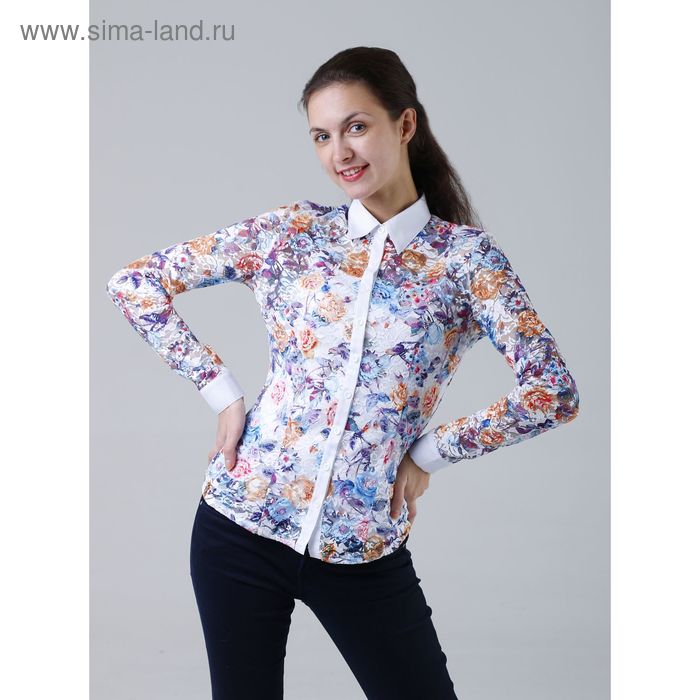Комплект женский (рубашка+майка) 905-13288L, размер 52, цвет белый - Фото 1