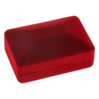 Футляр под серьги/кулон "Прямоугольник", цвет красный - Фото 1