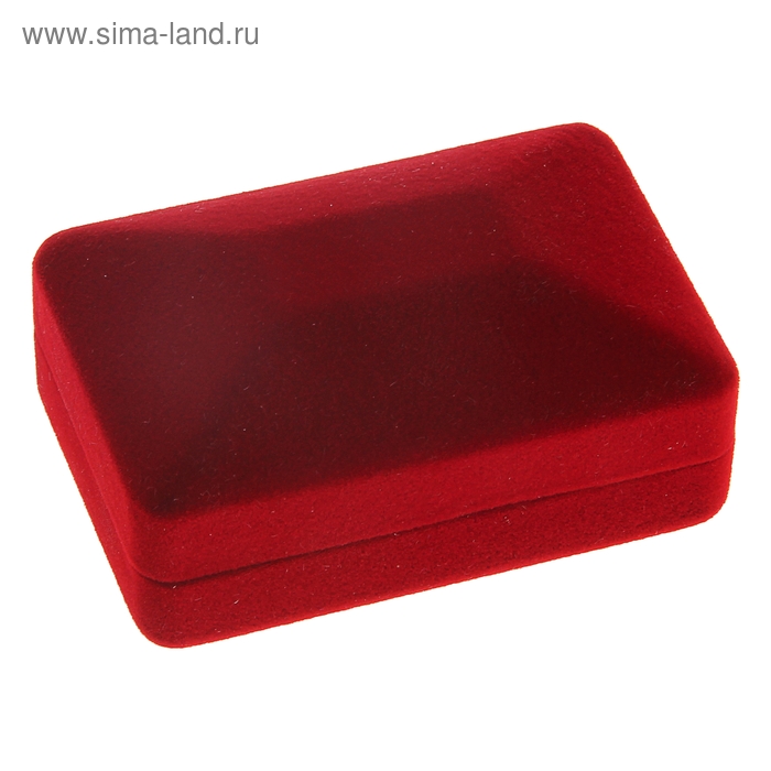 Футляр под серьги/кулон "Прямоугольник", цвет красный - Фото 1