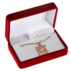 Футляр под серьги/кулон "Прямоугольник", цвет красный - Фото 2