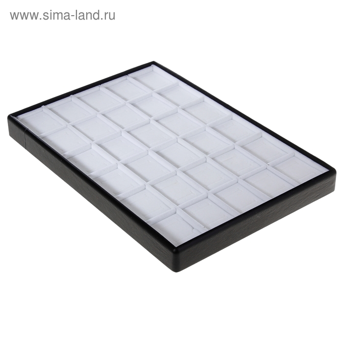 Подставка под кольца с разделением, цвет бело-черный, 35*24*3 см - Фото 1