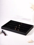 Подставка под кольца QF, с крючками 56 мест, 35×24×3 см, чёрная - Фото 5