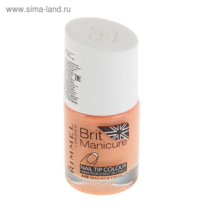 Лак для ногтей Rimmel Brit Manicure Nail Color, тон 448 Peaches & Cream - Фото 1