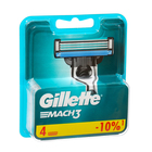 Сменные кассеты Gillette Mach3, 3 лезвия, 4 шт - фото 317885709