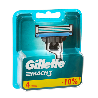 Сменные кассеты Gillette Mach3, 3 лезвия, 4 шт