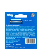 Сменные кассеты Gillette Mach3, 3 лезвия, 4 шт.  (артикул 1244944)  большой выбор товаров оптом и в розницу по низким ценам с доставкой