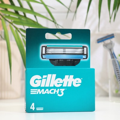 Сменные кассеты Gillette Mach3, 3 лезвия, 4 шт.