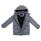 Куртка для мальчика  рост 134-140 см (обхват груди 72, обхват талии 66),цвет светло-серый - Фото 2