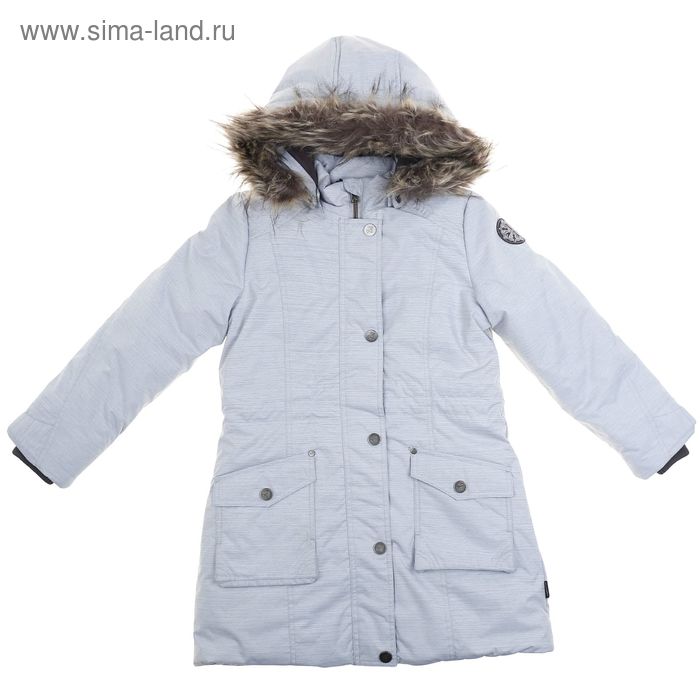 Куртка для девочки  рост 134-140 см (обхват груди 72, обхват талии 66), цвет серый - Фото 1
