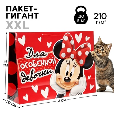 Пакет подарочный «Для особенной девочки», 61×46×20 см, упаковка, Минни Маус