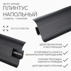 Плинтус с кабель-каналом 5,5х2,1х250 см "Идеал Комфорт" Венге черный - Фото 1