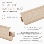 Плинтус с кабель-каналом 4,5х2,1х250 см "Идеал Альфа" Дуб северный - Фото 1