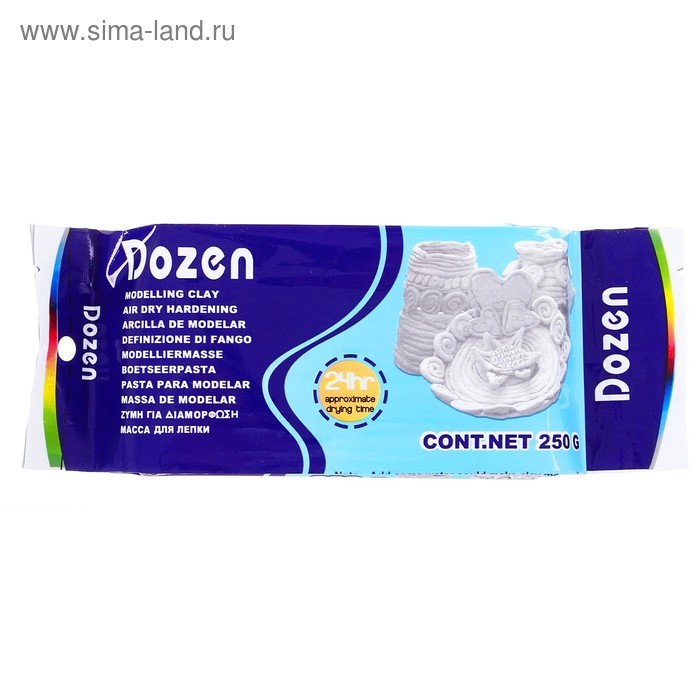 Масса для лепки - искусственная глина, 250 г, цвет белый - Фото 1