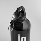 Фляжка-бутылка для воды "Мастер К", 500 мл, 20 х 6 см, черная - Фото 3