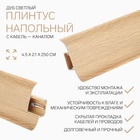 Плинтус с кабель-каналом 4,5х2,1х250 см "Идеал Альфа" Дуб светлый - Фото 1
