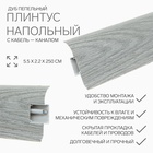 Плинтус с кабель-каналом 5,5х2,1х250 см "Идеал Комфорт" Дуб пепельный - Фото 1