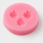 Молд для заливки Доляна «Клубника», 3 ячейки, силикон, d=5.5 см, розовый - Фото 3