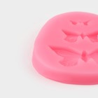 Молд для заливки «Бабочки», 3 ячейки, силикон, 7.5×6×1 см, розовый - Фото 4