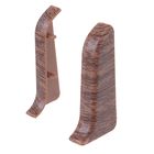 Торцевые (пара) для плинтуса 45 "Идеал Альфа" Орех миланский - Фото 1