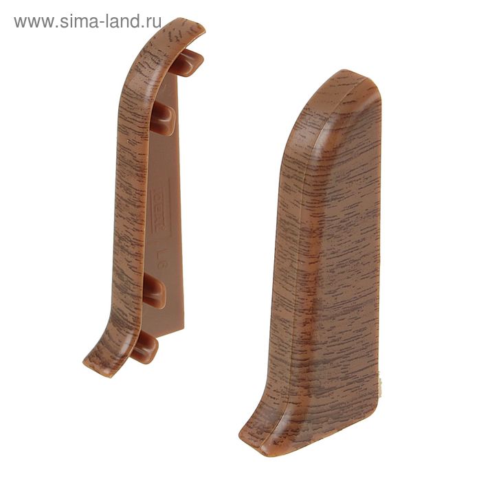 Торцевые (пара) для плинтуса 55 "Идеал Комфорт" Орех - Фото 1