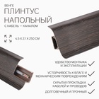 Плинтус с кабель-каналом 4,5х2,1х250 см "Идеал Альфа" Венге - Фото 1