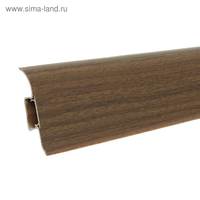Плинтус с кабель-каналом 5,5х2,1х250 см "Идеал Комфорт" Орех - Фото 1