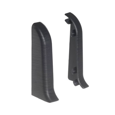 Торцевые (пара) для плинтуса 55 "Идеал Комфорт" Венге черный