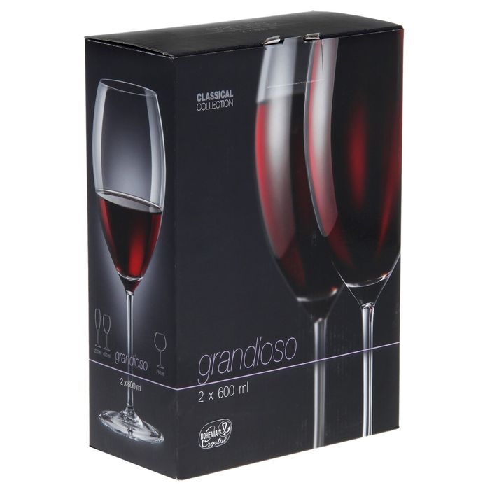 Набор бокалов для вина «Грандиосо», 600 мл, 2 шт - фото 1908259706